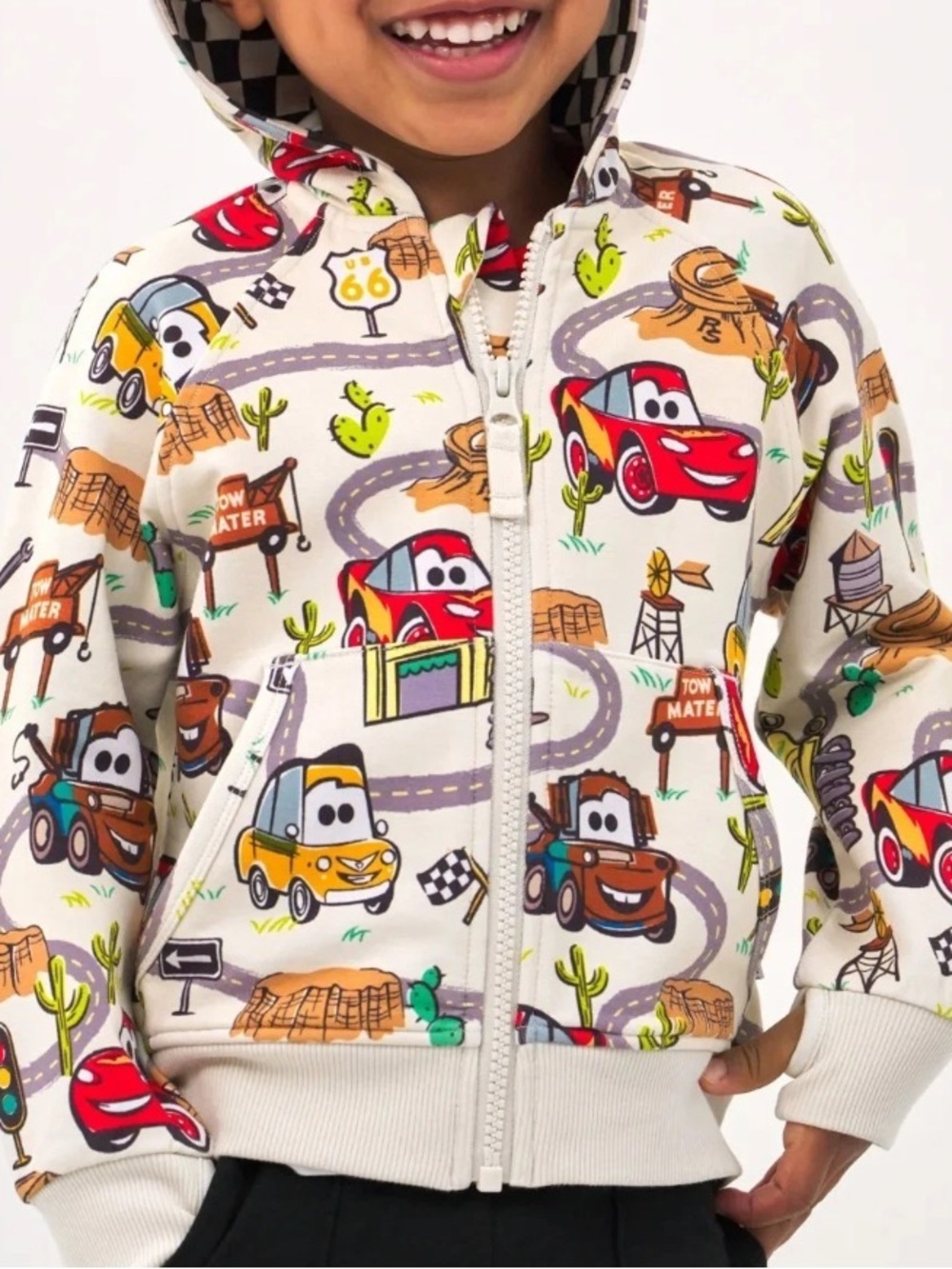 Little Sleepies Disney Pixar Radiator Springs Zip Hoodie Size 6-12 Months